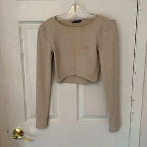 Beige crop top